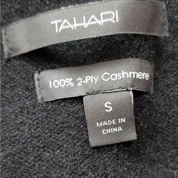 Tahari Black 100% 2 Ply Cashmere Tank Top - Picture 5 of 6